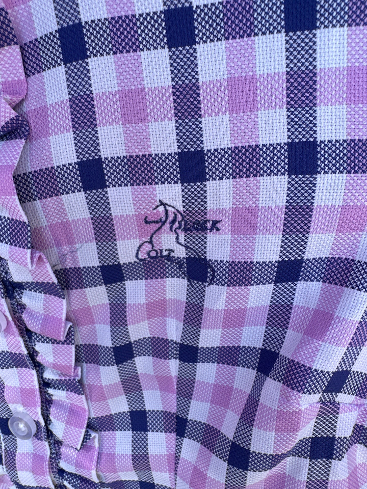 Girls Kirby Shirt - Pink & Purple Check
