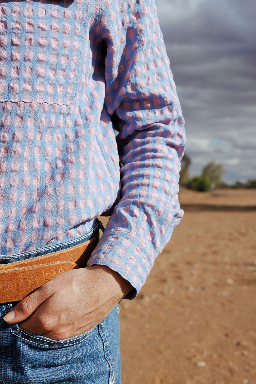 Work Shirt - Pink & Blue Check