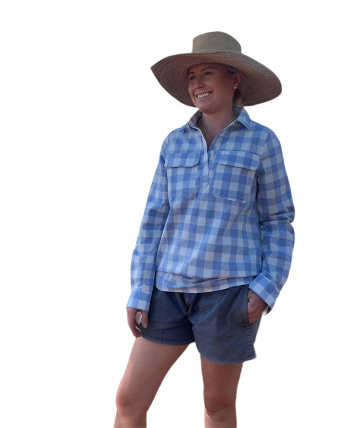 Work Shirt - Light Blue Check