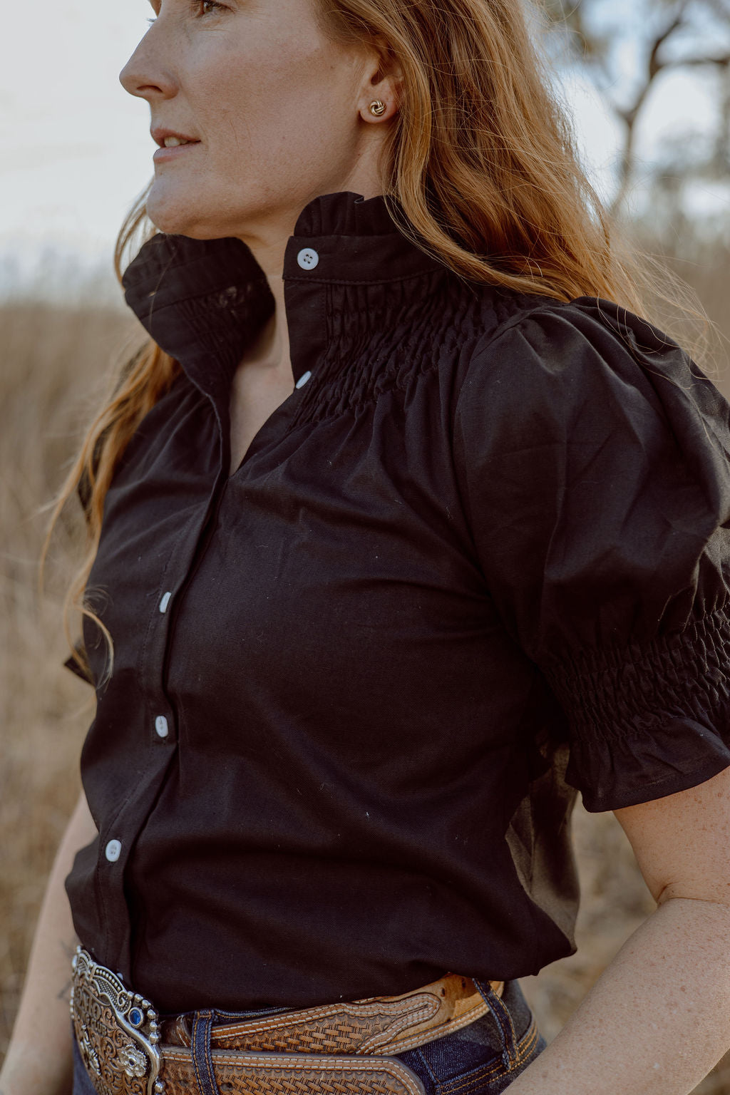 Women's Short Sleeve Shirt - Black