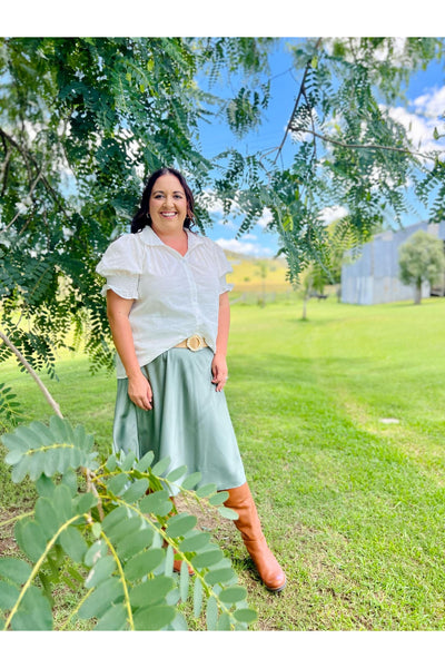 Women's Short Sleeve Shirt - White | Breathable & Versatile