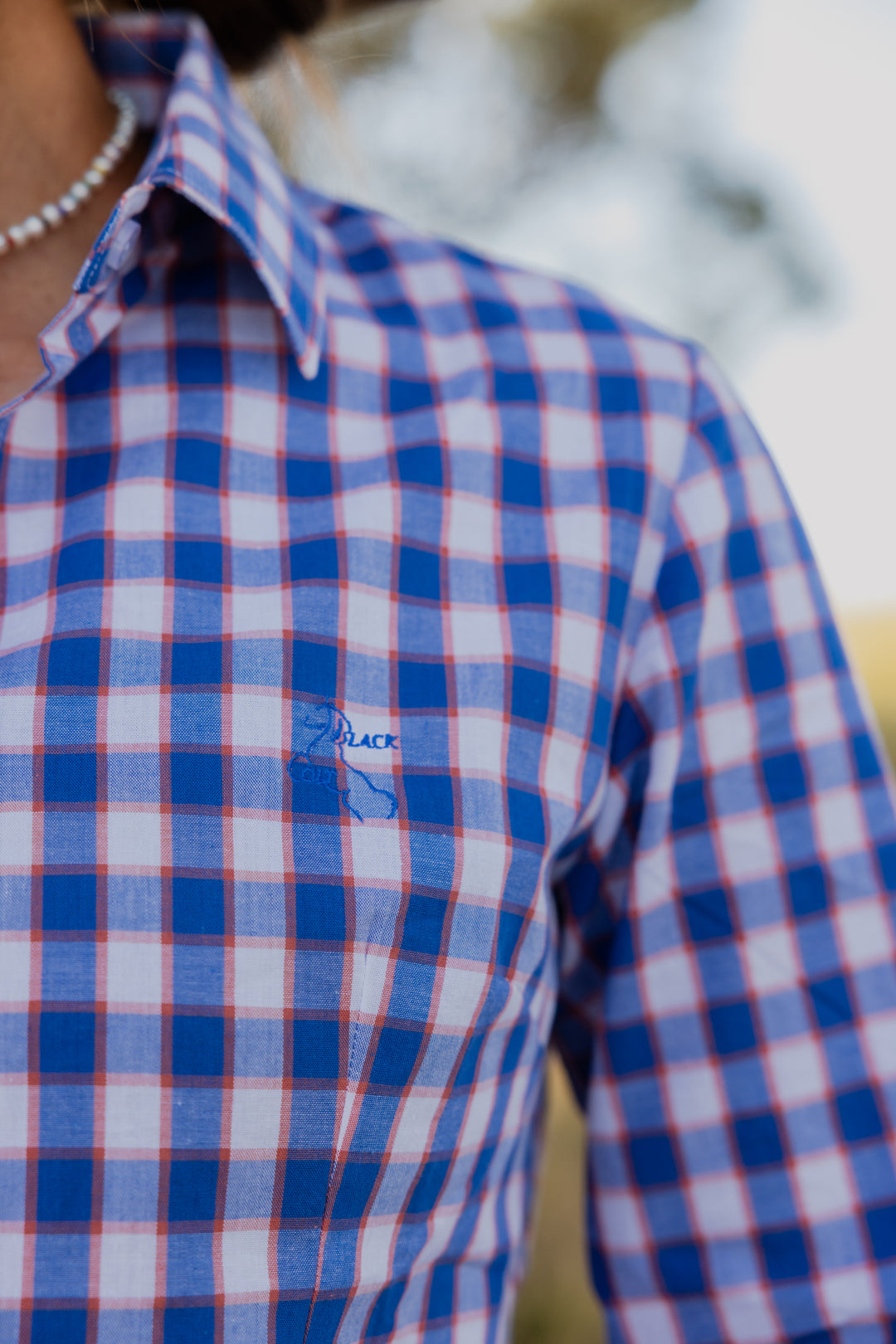 Jane Shirt - Blue & Orange