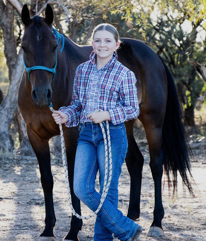 Girls Kirby Shirt - Red & Navy Check