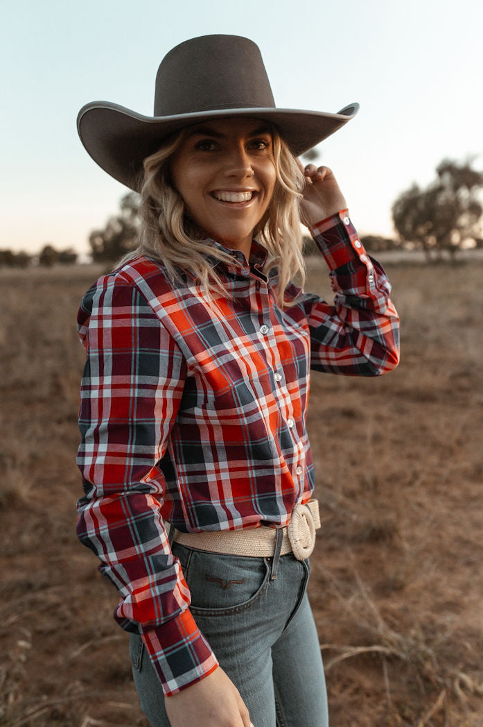 Jane Shirt - Red & Blue Check