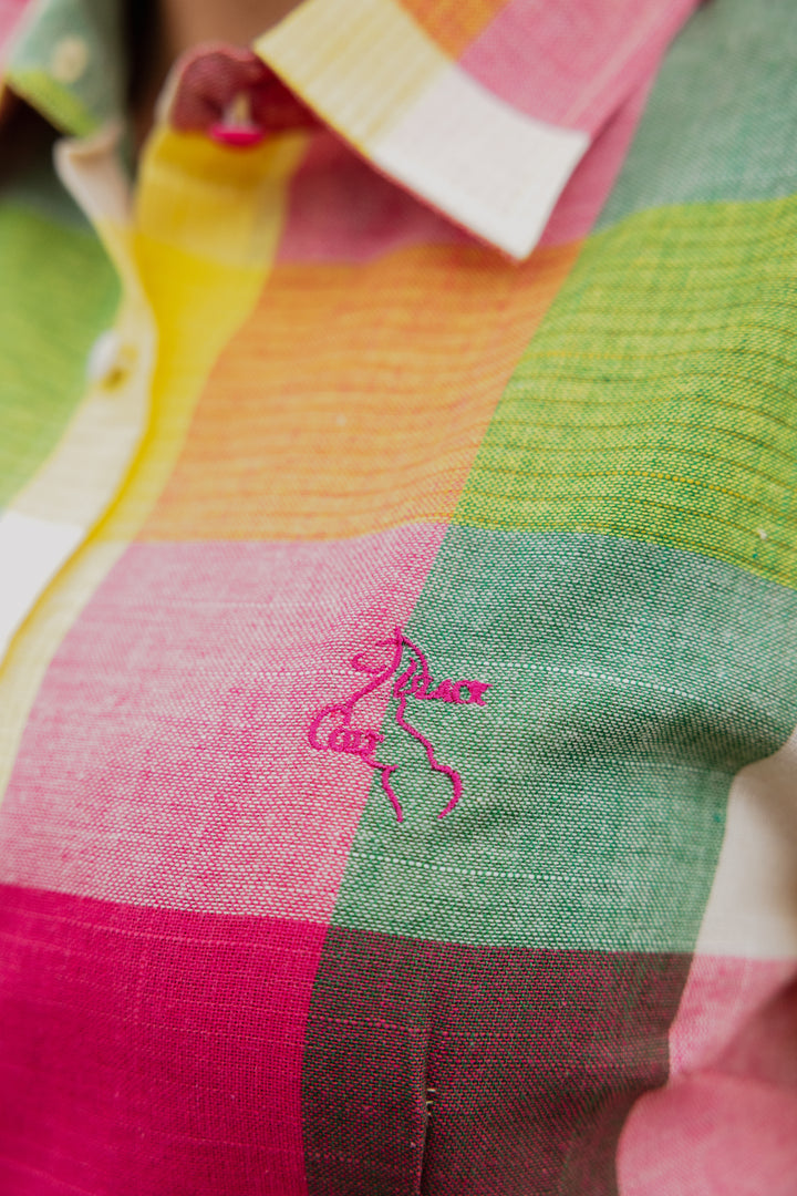 Maggie - Pink & Yellow Check