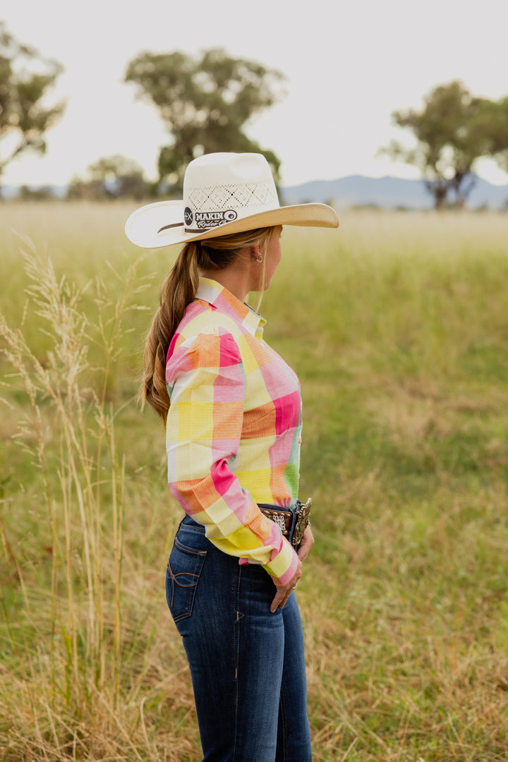 Maggie - Pink & Yellow Check