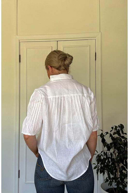 Ava Shirt - White Linen