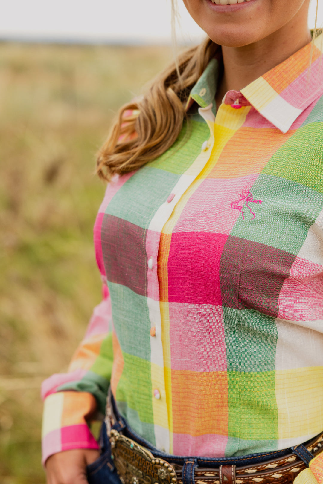 Maggie - Pink & Yellow Check