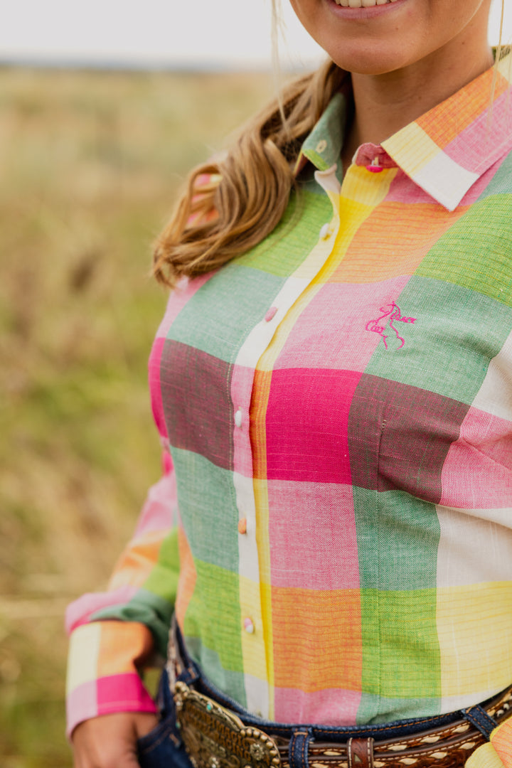 Maggie - Pink & Yellow Check