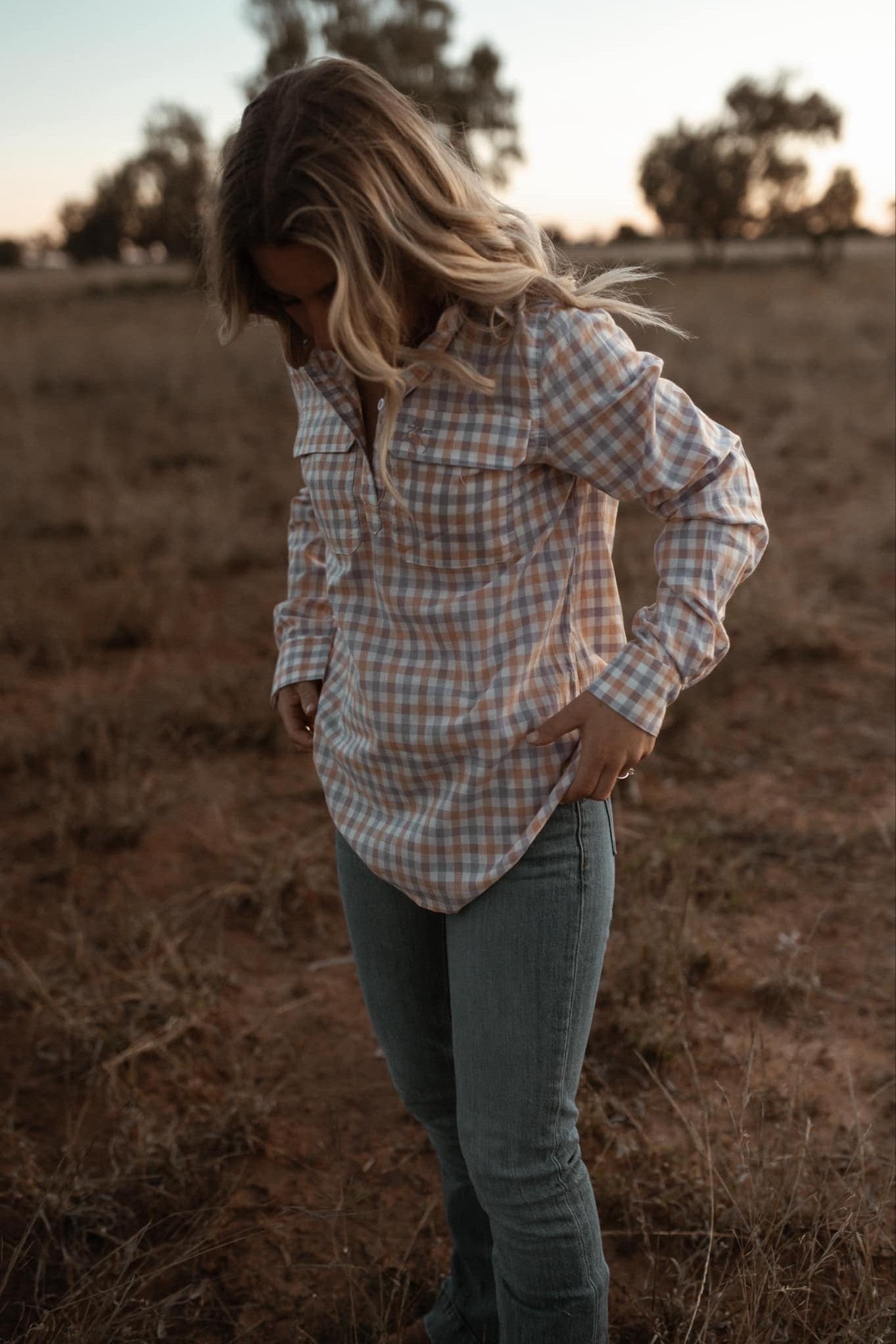 Work Shirt - Purple Check