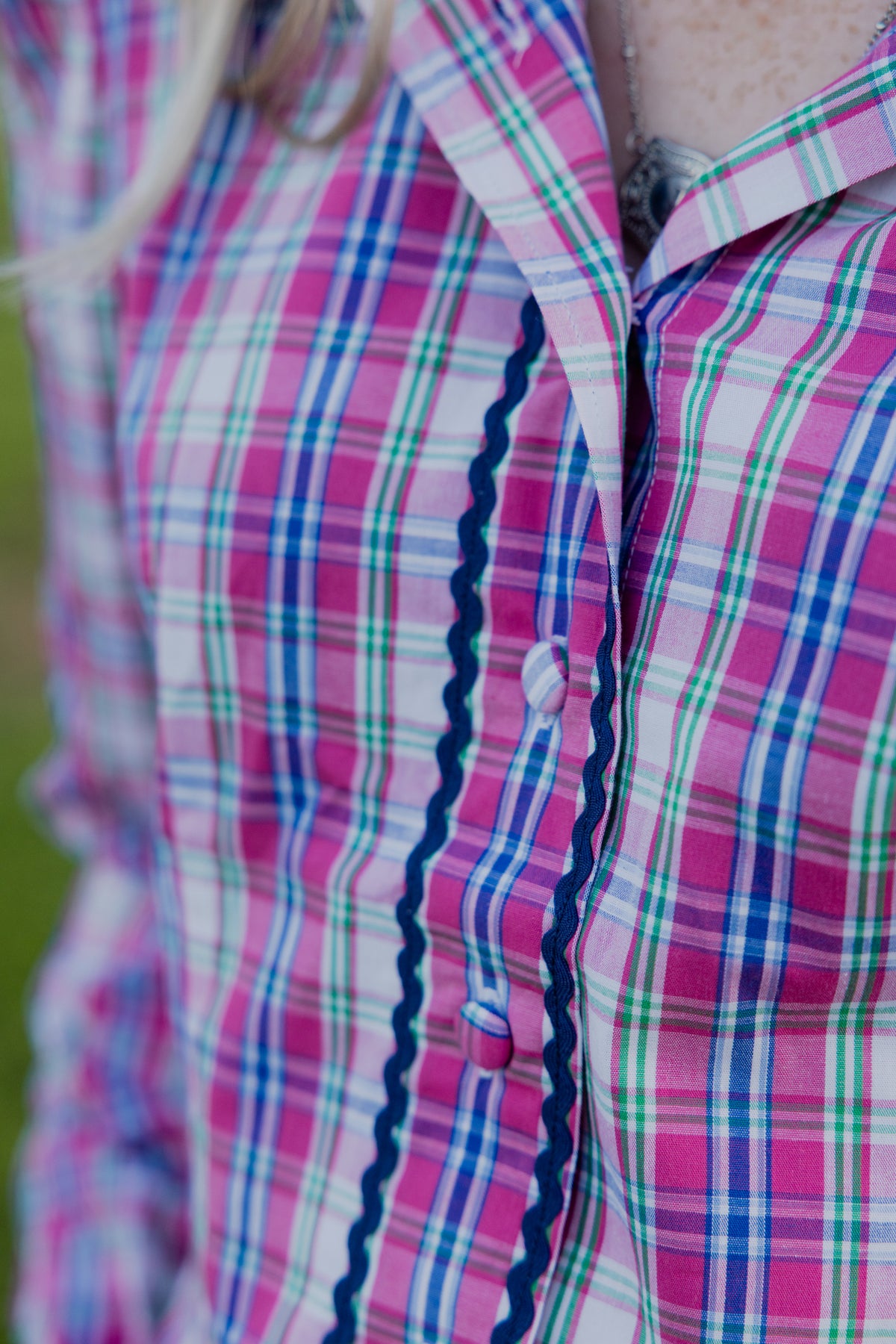 The Gertie Blouse - Pink Check