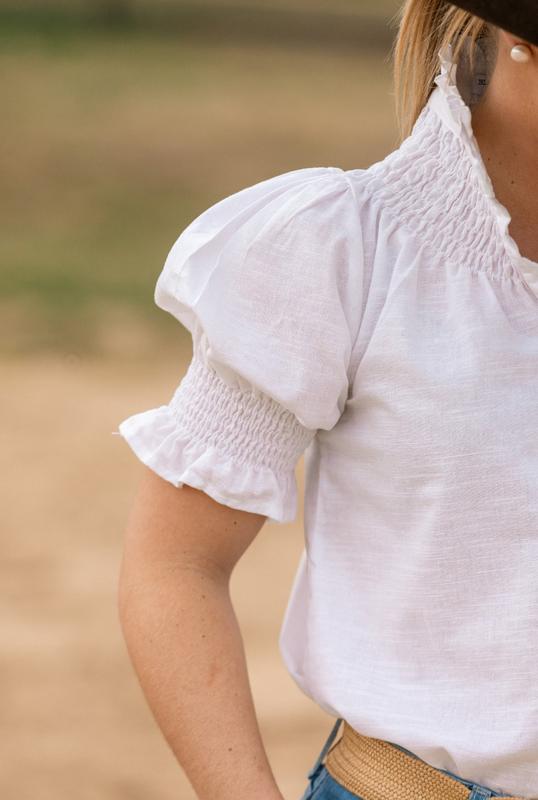 Women's Short Sleeve Shirt - White | Breathable & Versatile