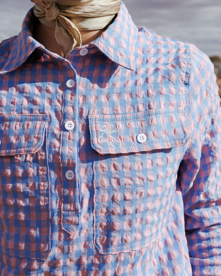 Work Shirt - Pink & Blue Check