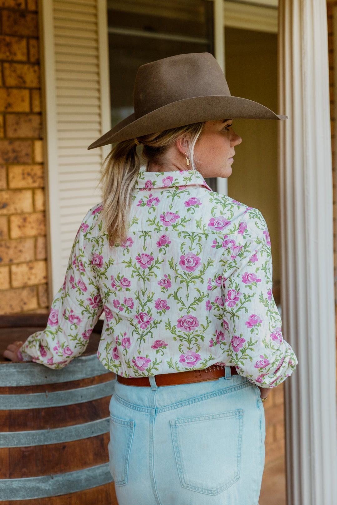 Work Shirt - Pink Floral