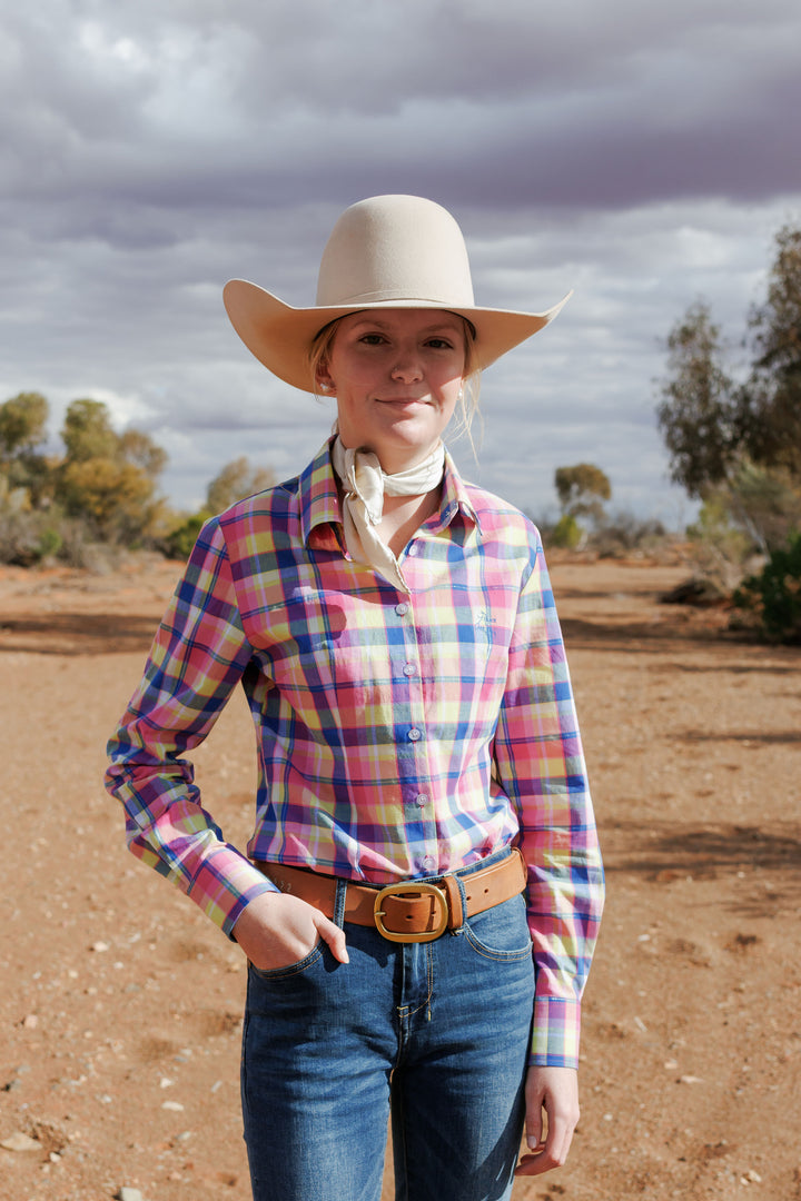 Jane Shirt - Pink & Blue Check