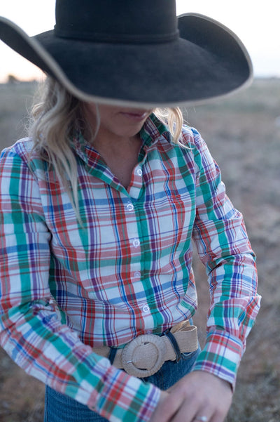 Jane Shirt - Green/Purple/Red Plaid