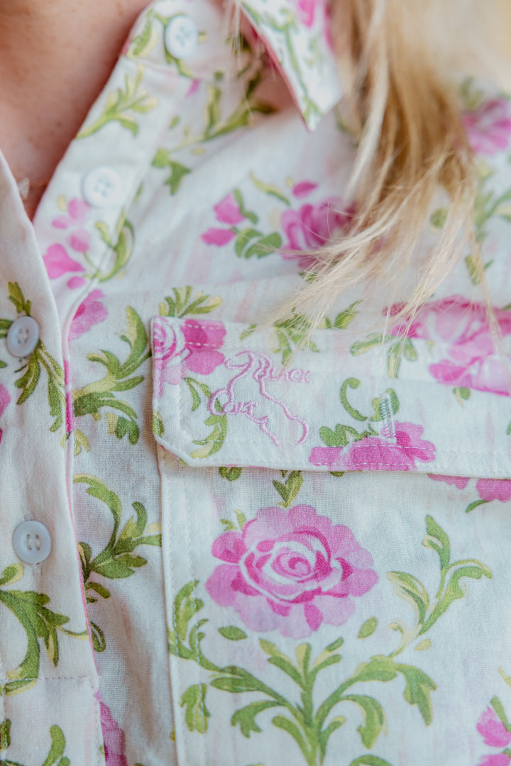 Work Shirt - Pink Floral