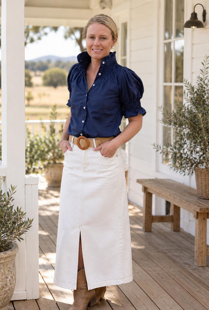 Women's Short Sleeve Shirt - Navy