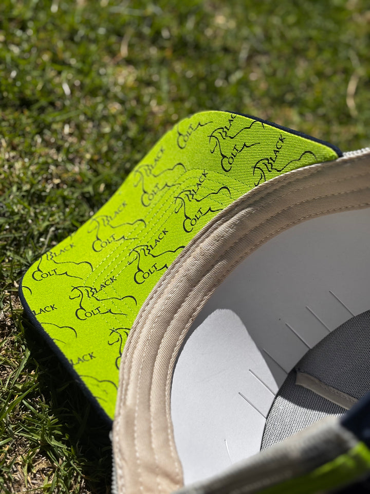 Cap - Navy & Lime Green