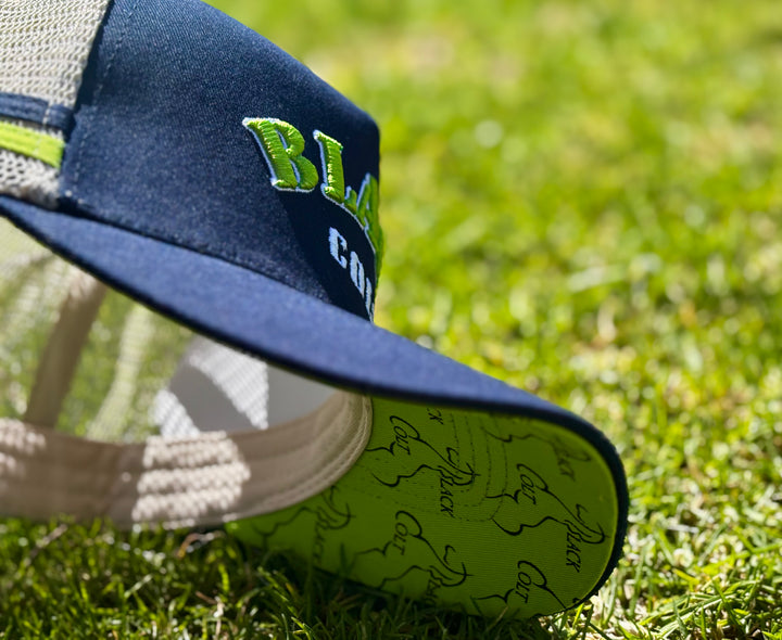 Cap - Navy & Lime Green