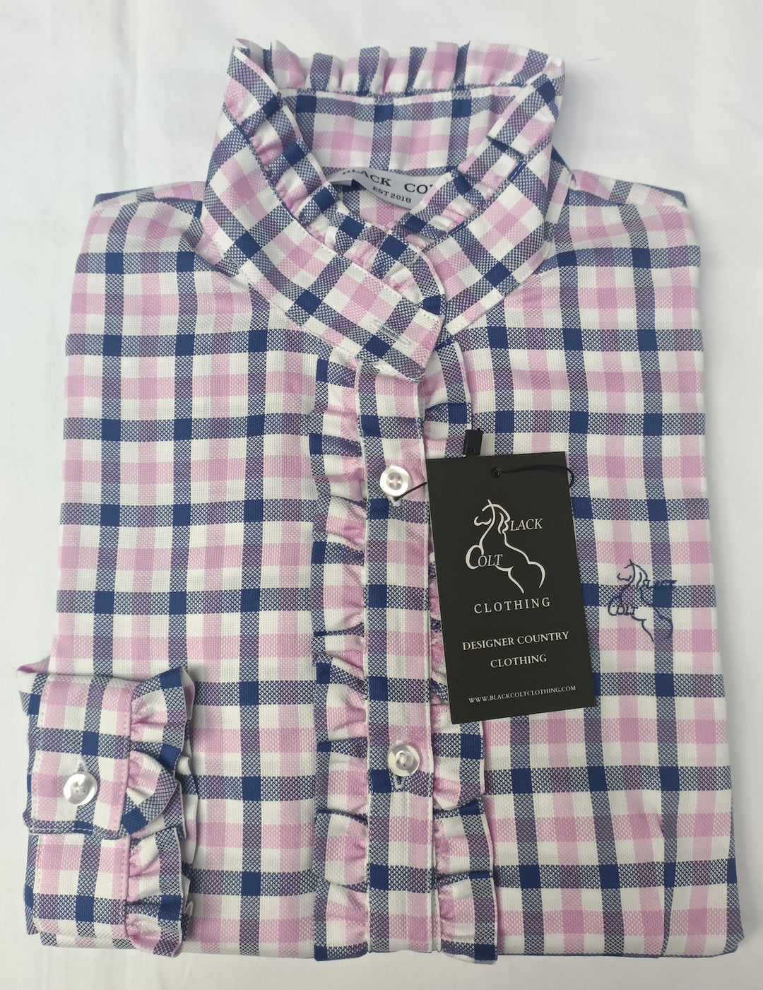 Girls Kirby Shirt - Pink & Purple Check