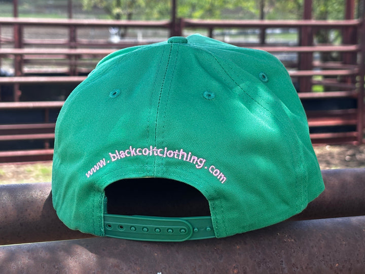 Green American style trucker cap