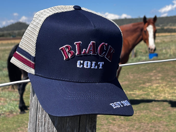 Navy & Maroon - American style Trucker Cap