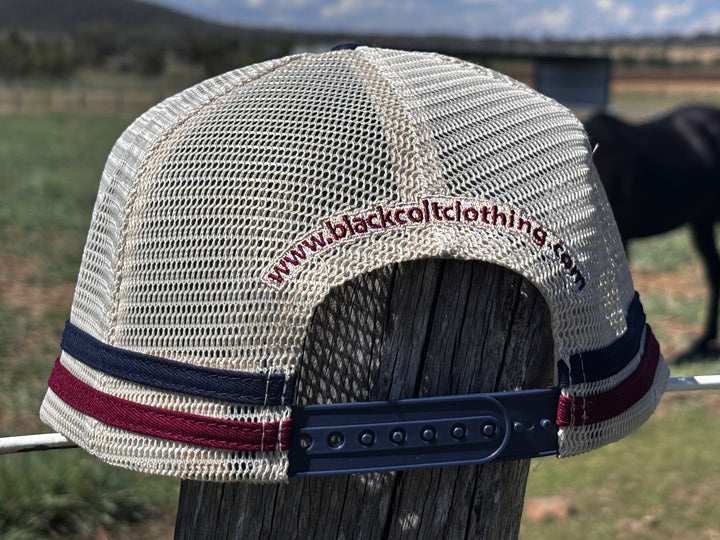 Navy & Maroon - American style Trucker Cap