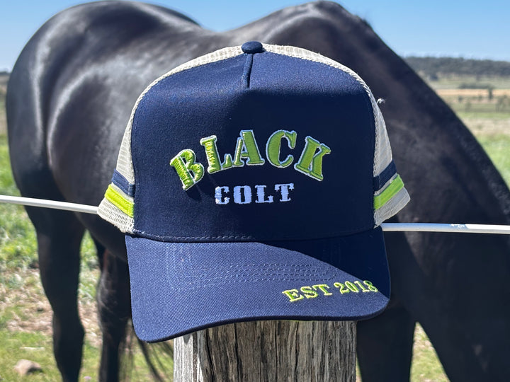 Cap - Navy & Lime Green