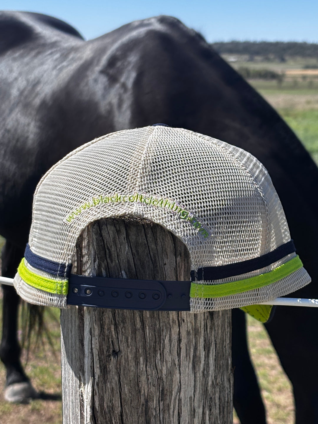 Cap - Navy & Lime Green