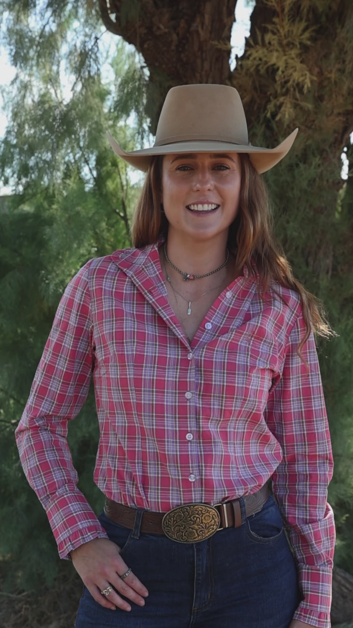 Lilly Shirt - Pink Check