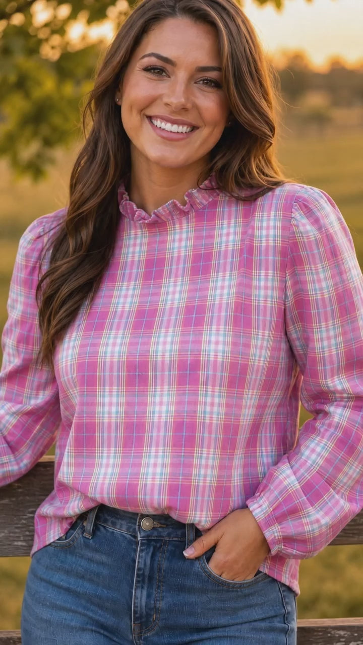 Brooke - Pink Check