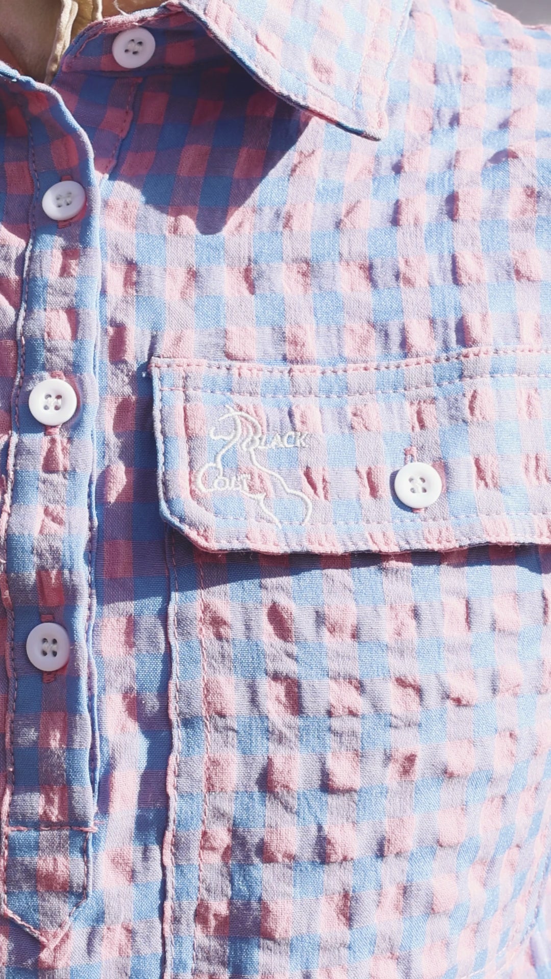 Work Shirt - Pink & Blue Check