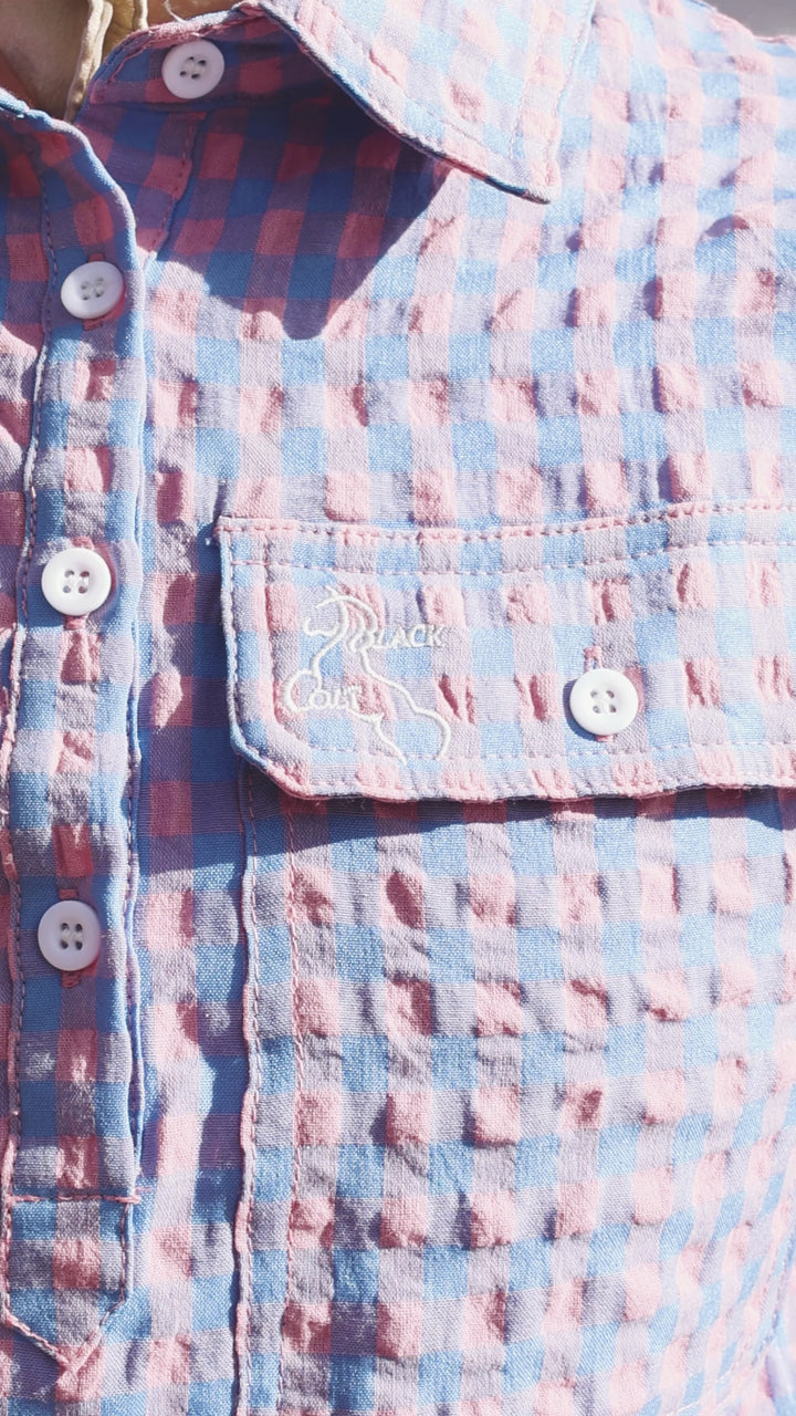 Work Shirt - Pink & Blue Check