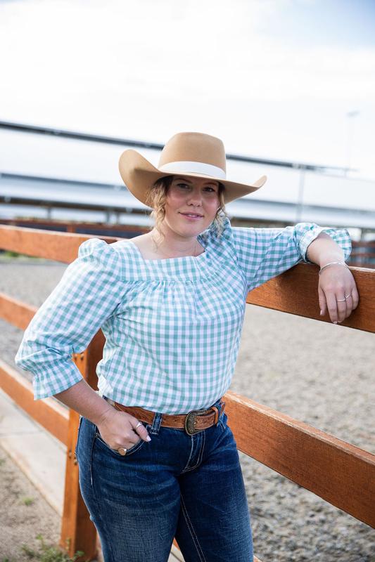 Rosie Top - Sage Green Gingham